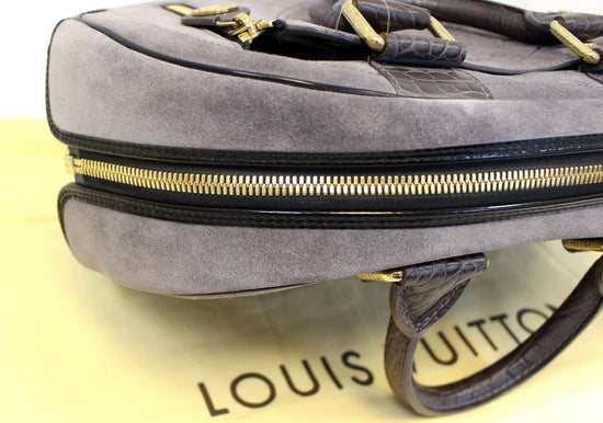 Trunk handbag Louis Vuitton Grey in Suede - 10895126