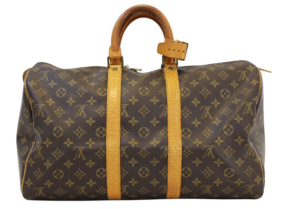 Authentic LOUIS VUITTON Monogram Keepall 45 Carry-on Travel 