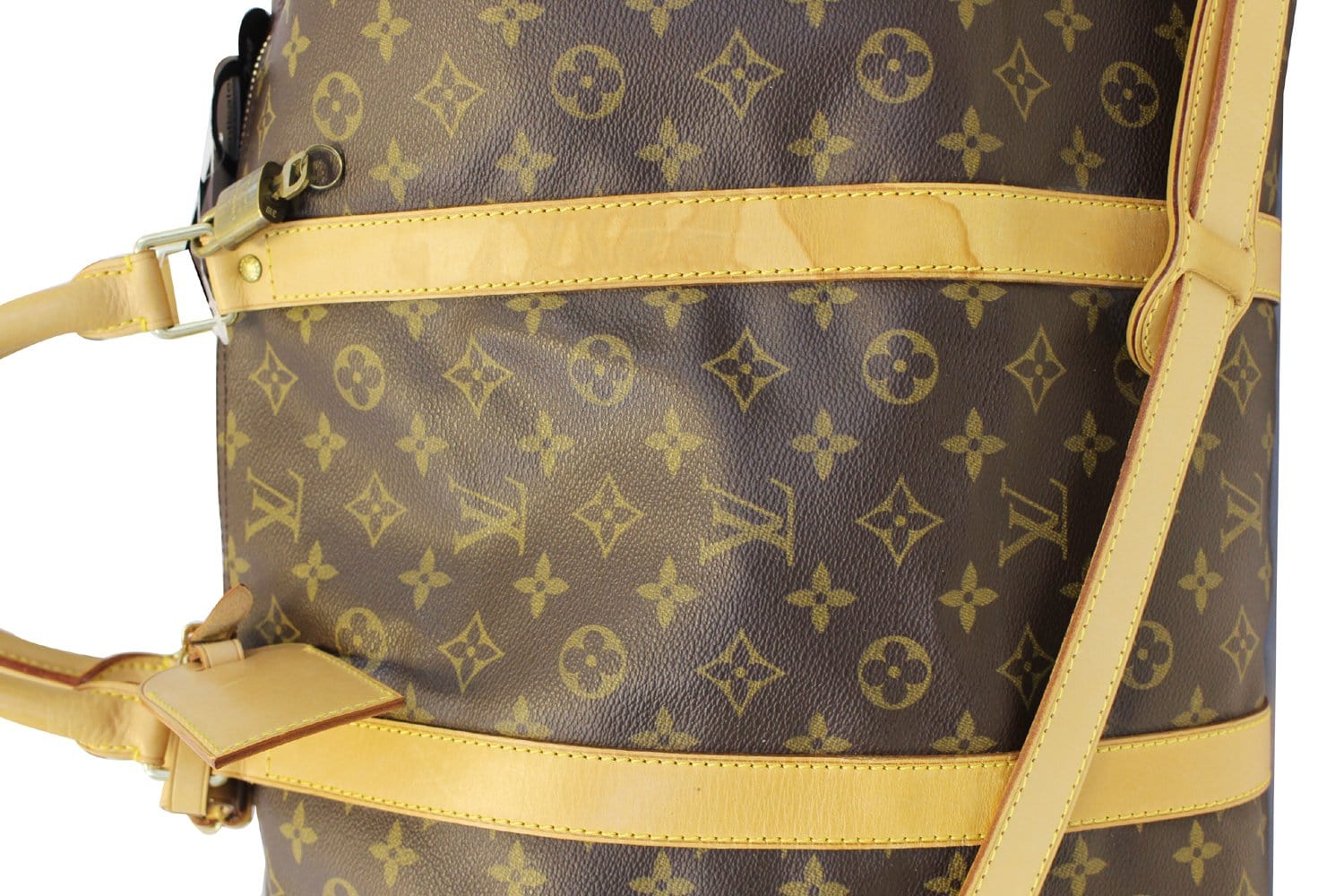 Extra Large Louis Vuitton Bandouliere Monogram Canvas Keepall 60 cm Travel  Bag at 1stDibs