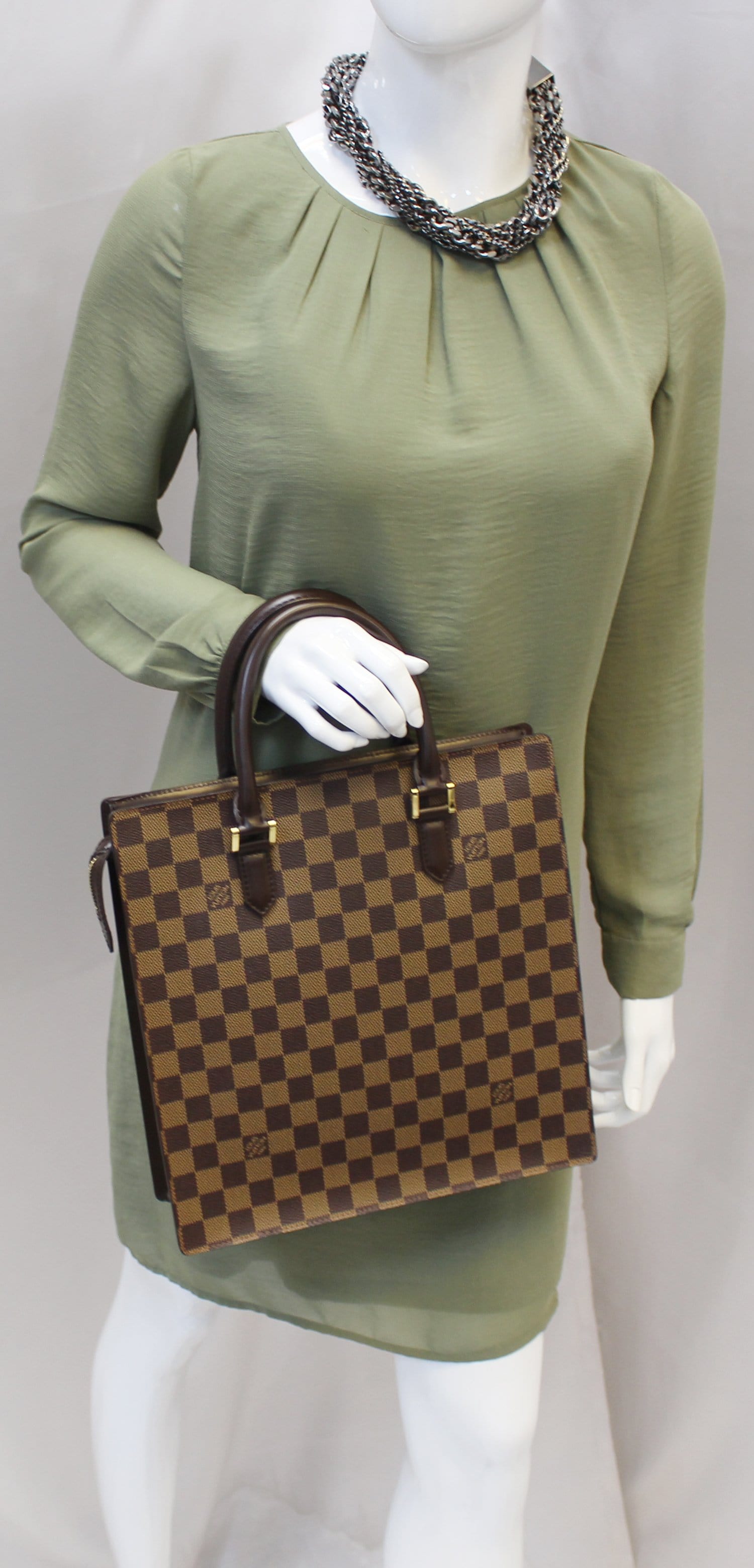 Louis Vuitton Nigo Mini Tote Sac Plat Brown Giant Monogram Damier Ebene  Drip Bag