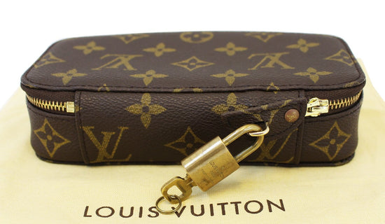 LOUIS VUITTON Monogram Poche Monte Carlo Jewelry Box M47352 LV Auth 39662