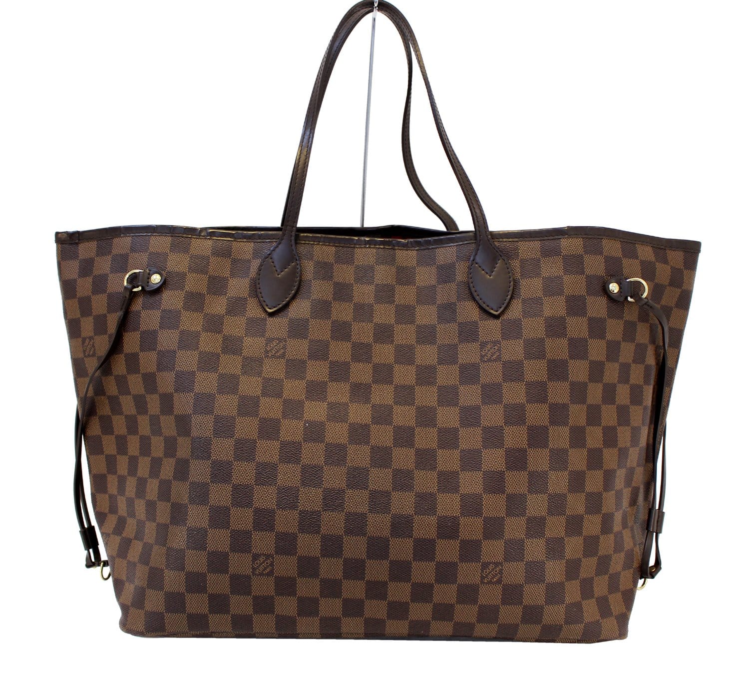 Authentic LOUIS VUITTON Damier Ebene Neverfull GM Tote Bag E3281