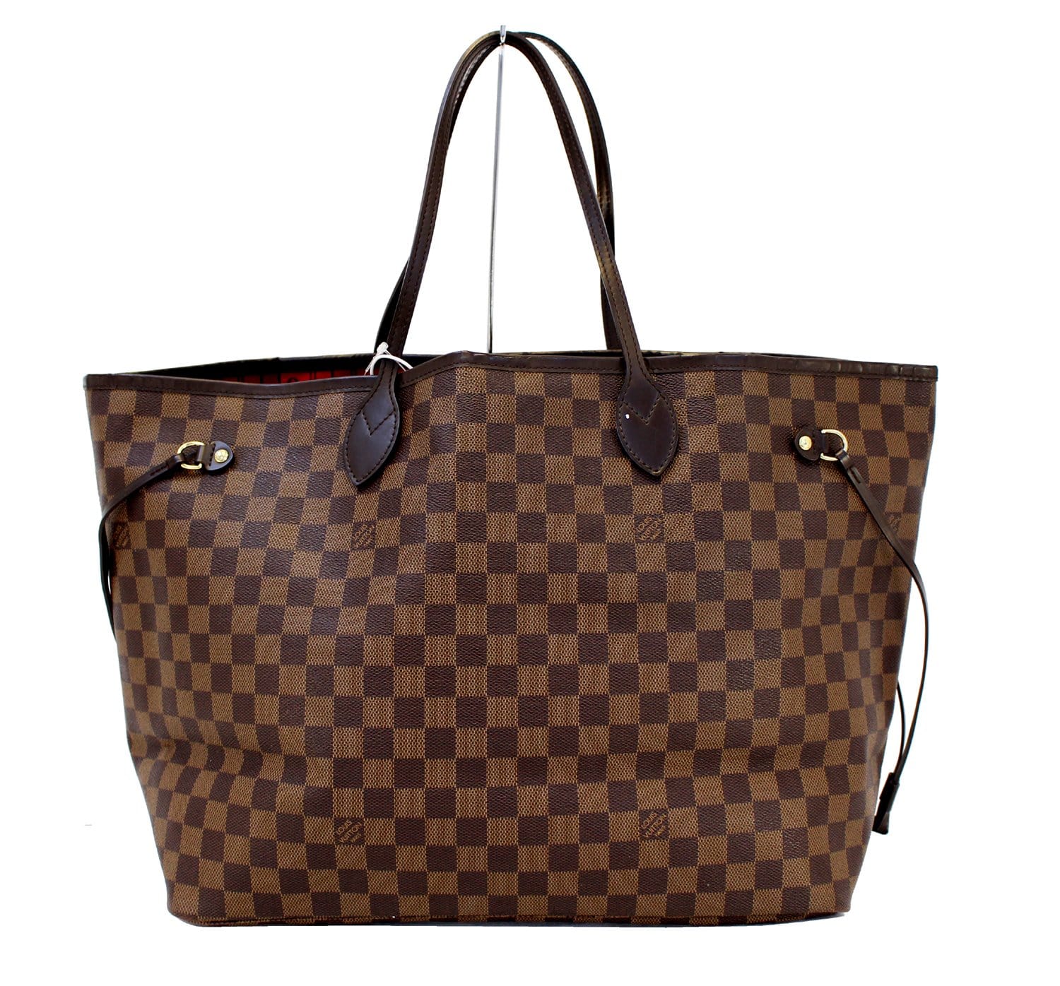 Authentic LOUIS VUITTON Damier Ebene Neverfull GM Tote Bag E3281