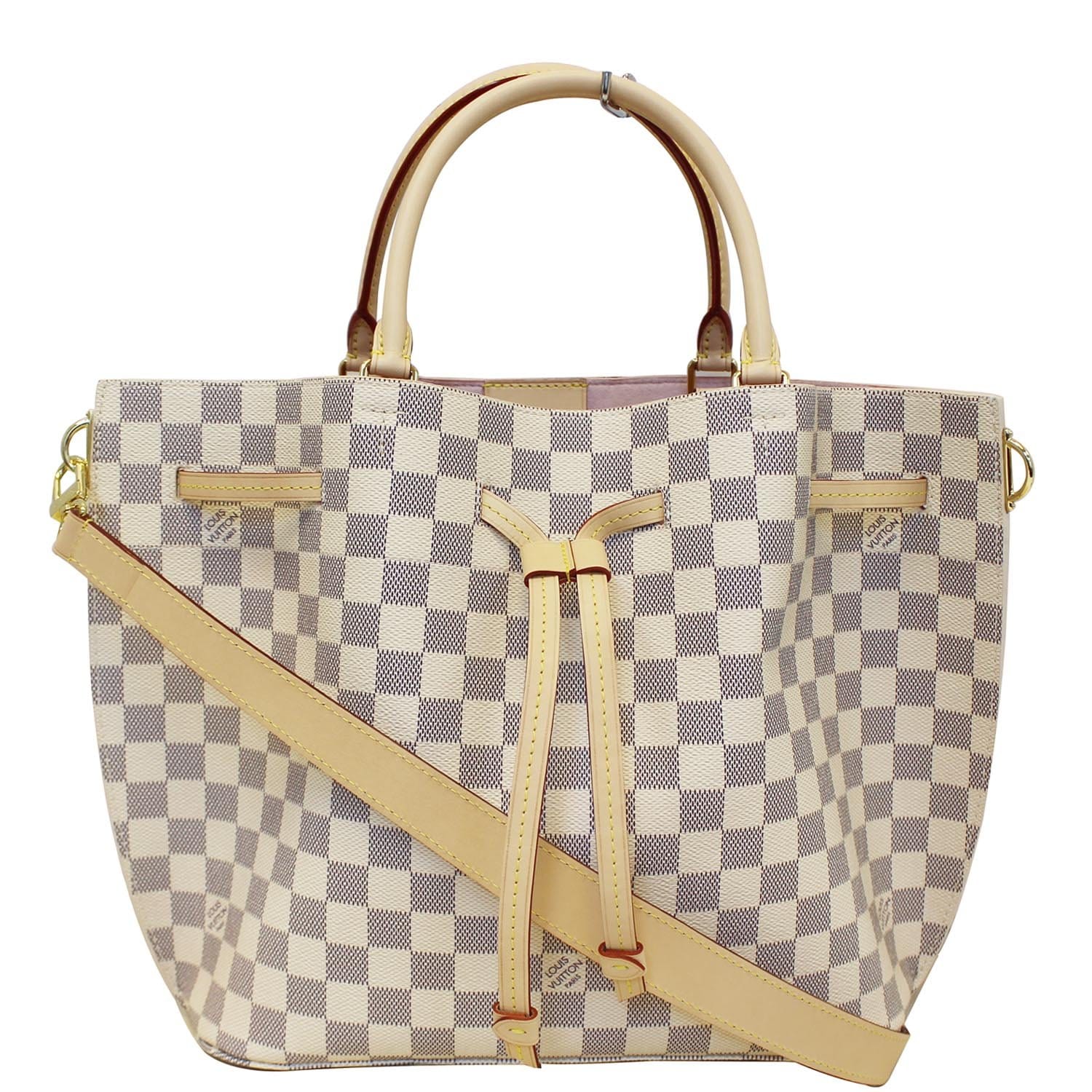 LOUIS VUITTON Girolata Damier Azur Shoulder Bag White