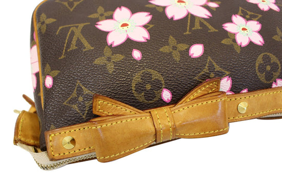 LOUIS VUITTON Monogram Cherry Blossom Pochette Accessories Brown 1279372