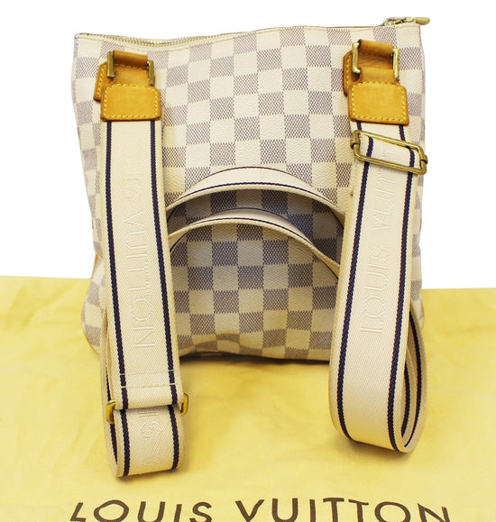 Louis Vuitton Naviglio White Canvas Shoulder Bag (Pre-Owned)