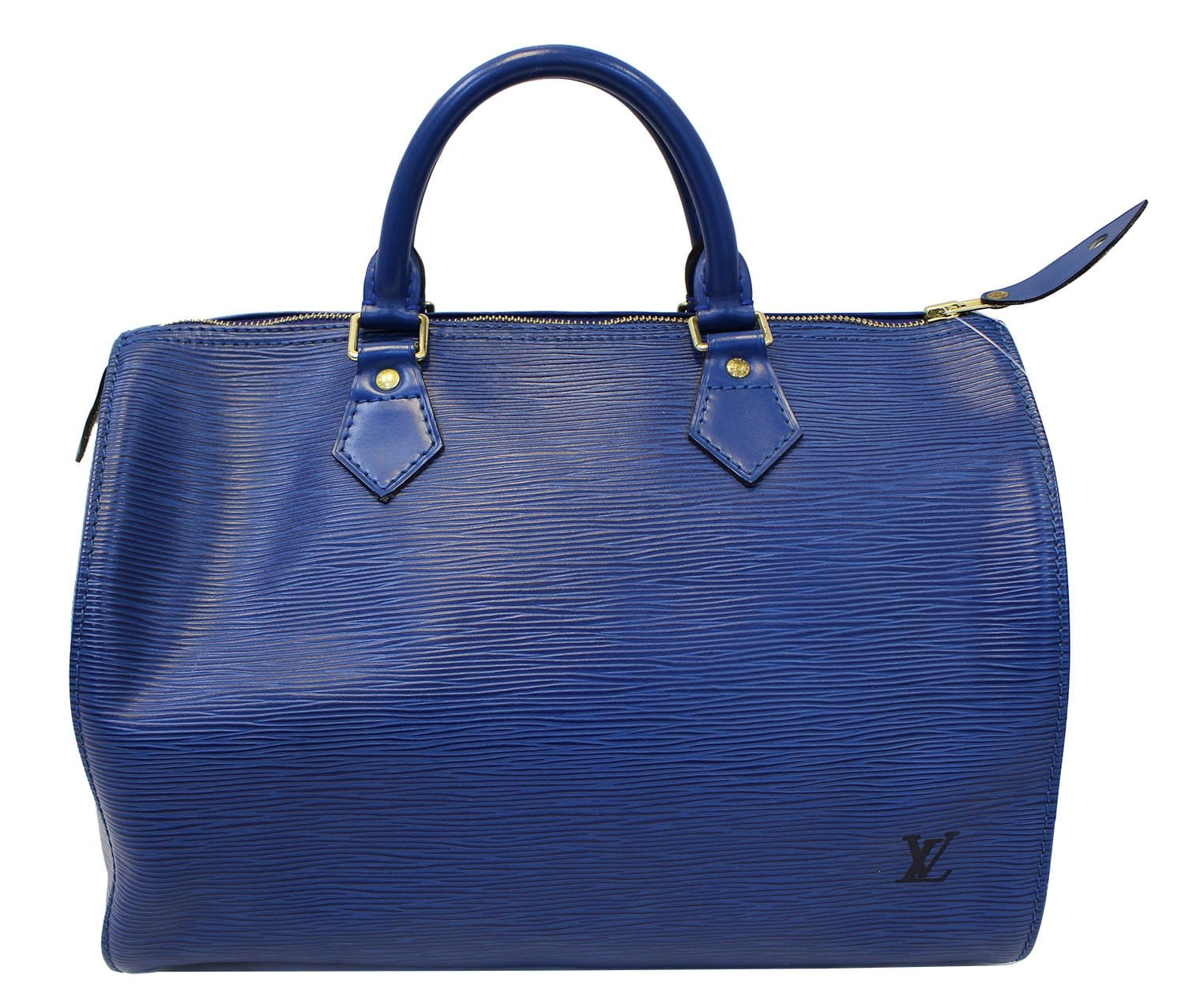 LOUIS VUITTON Pre Owned Epi Leather Blue Speedy 30 Satchel Bag