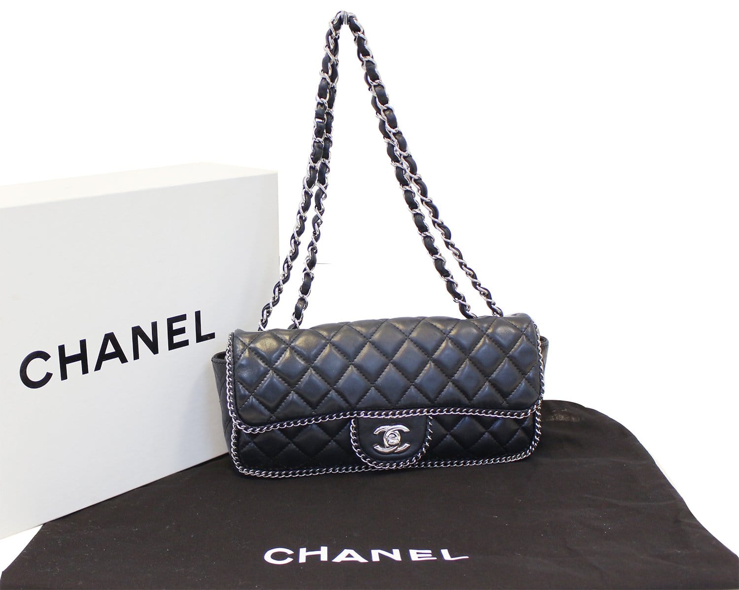 Chanel 20A Mini Crystal Pearls Chain Mini Rectangular Flap Bag | Dearluxe