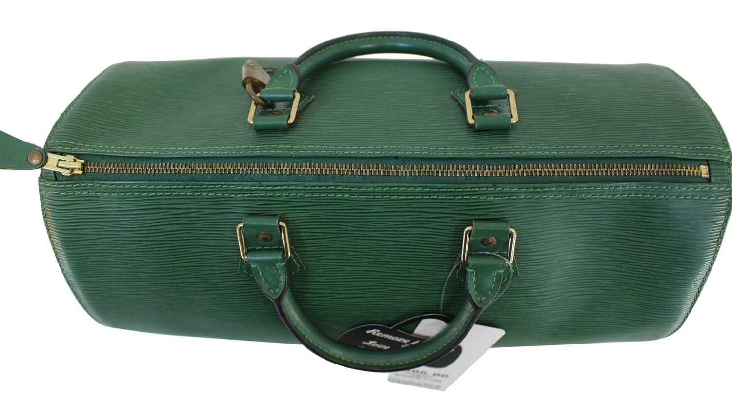 LOUIS VUITTON Epi Leather Green Speedy 35 Satchel Bag - 30% Off