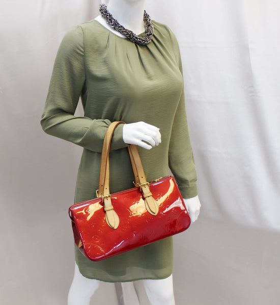 Louis Vuitton Red Monogram Vernis Rosewood Avenue Bag