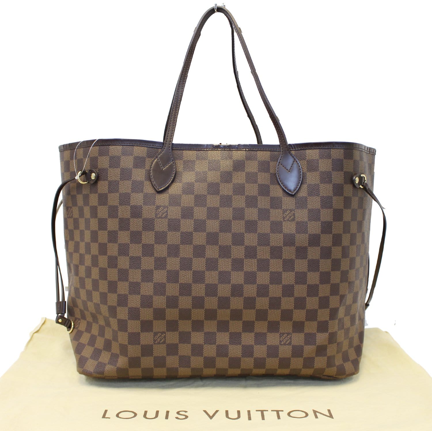 LOUIS VUITTON Damier Ebene Neverfull GM Tote Bag