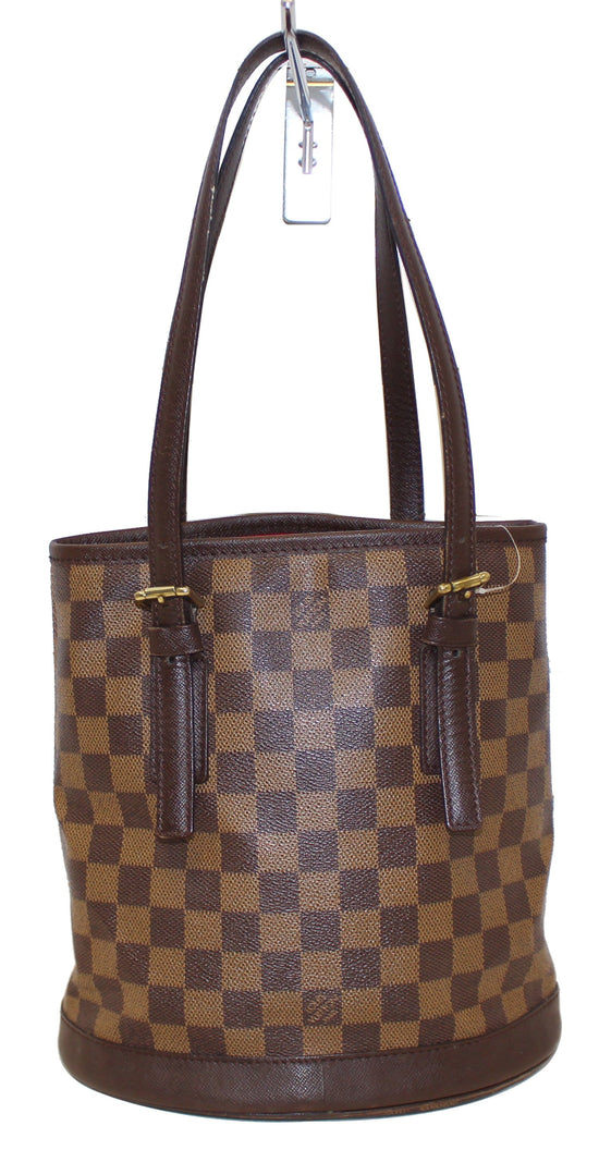 Louis Vuitton Damier Ebene Marais Bucket Bag with Pouch Brown ref.780090 -  Joli Closet