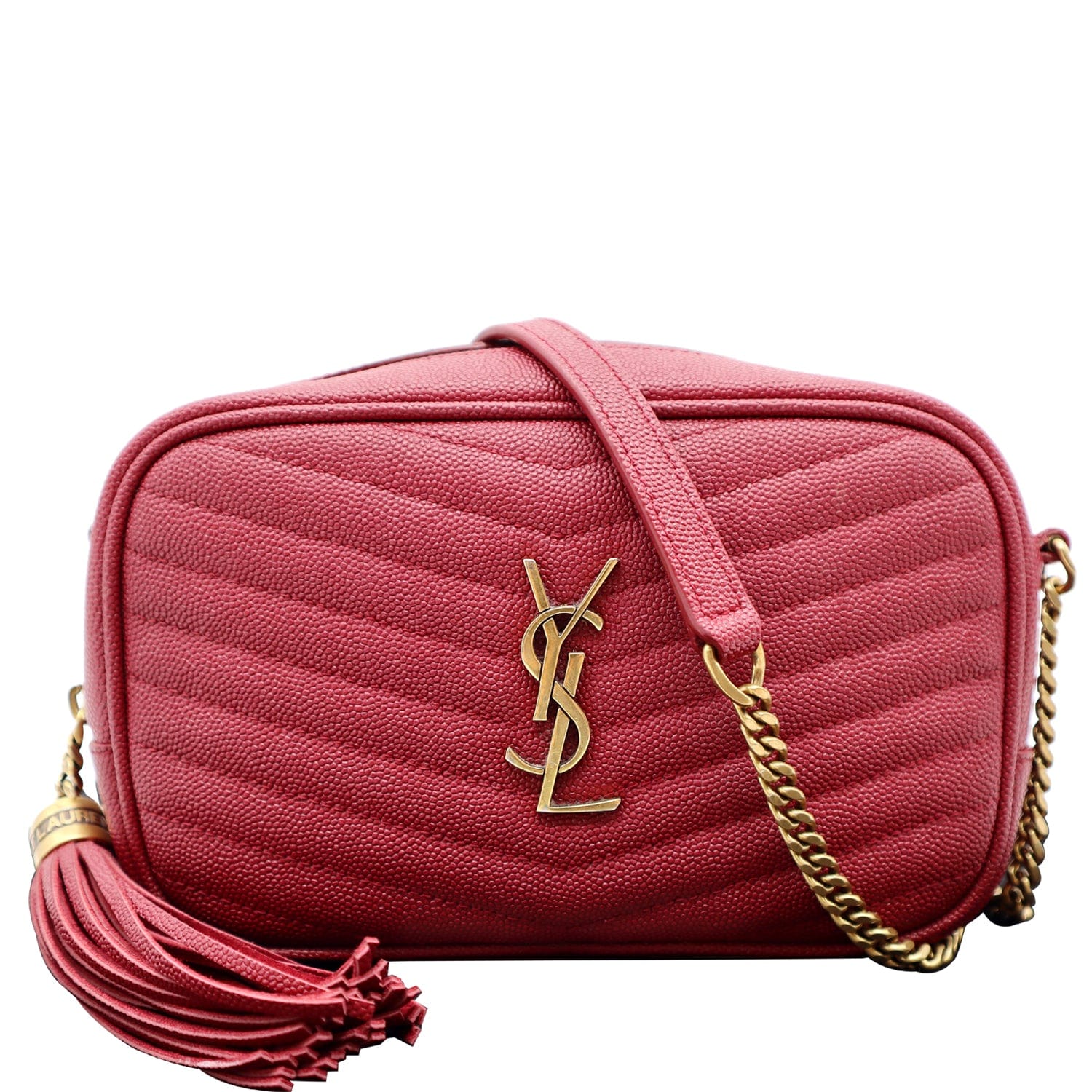 SAINT LAURENT Mini Lou quilted leather camera bag RED – Top Quality Yves  Saint Laurent Bags Shop