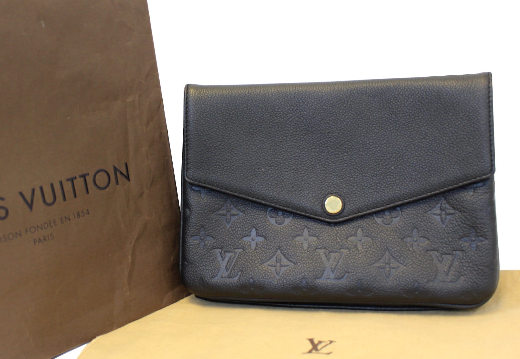 Authentic Louis Vuitton LV Twice Twinset Crossbody Bag in Black