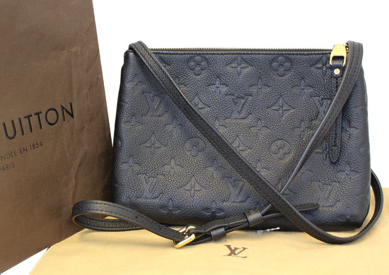 Louis Vuitton Black Monogram Empreinte Leather Twice Bag Louis