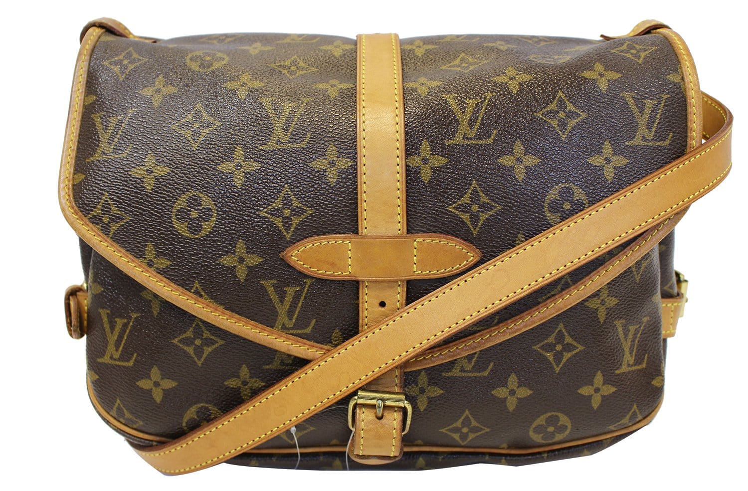 Louis Vuitton Saumur 30 Canvas Shoulder Bag (pre-owned) in Metallic