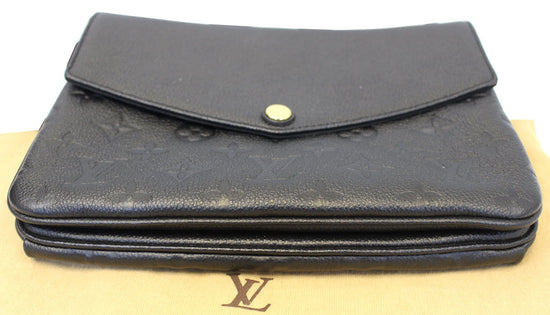 LOUIS VUITTON Twice Noir M50258 Monogram Empreinte Leather