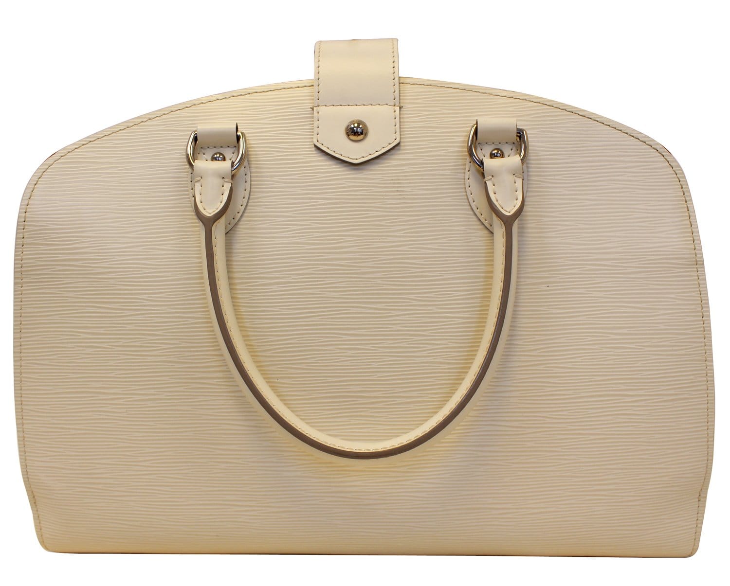 LOUIS VUITTON White Epi Leather Pont-Neuf GM Satchel Bag