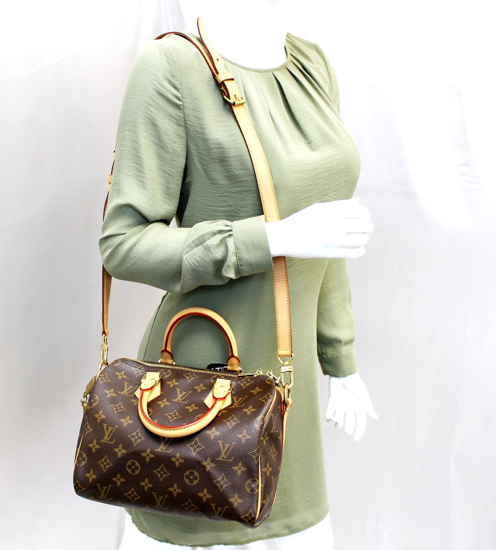  LOUIS  VUITTON  Monogram Speedy  25  Bandouliere Satchel Bag 