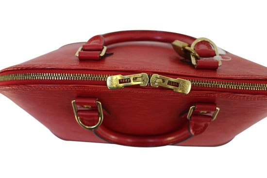 Louis Vuitton Red Epi Alma Hand Bag Satchel – eliterepeatny