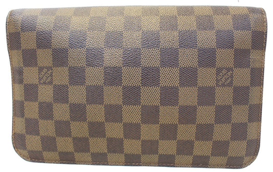 Louis Vuitton Second Bag Damier Pochette Saint Paul Men's N41219 Ebene  Clutch Pouch