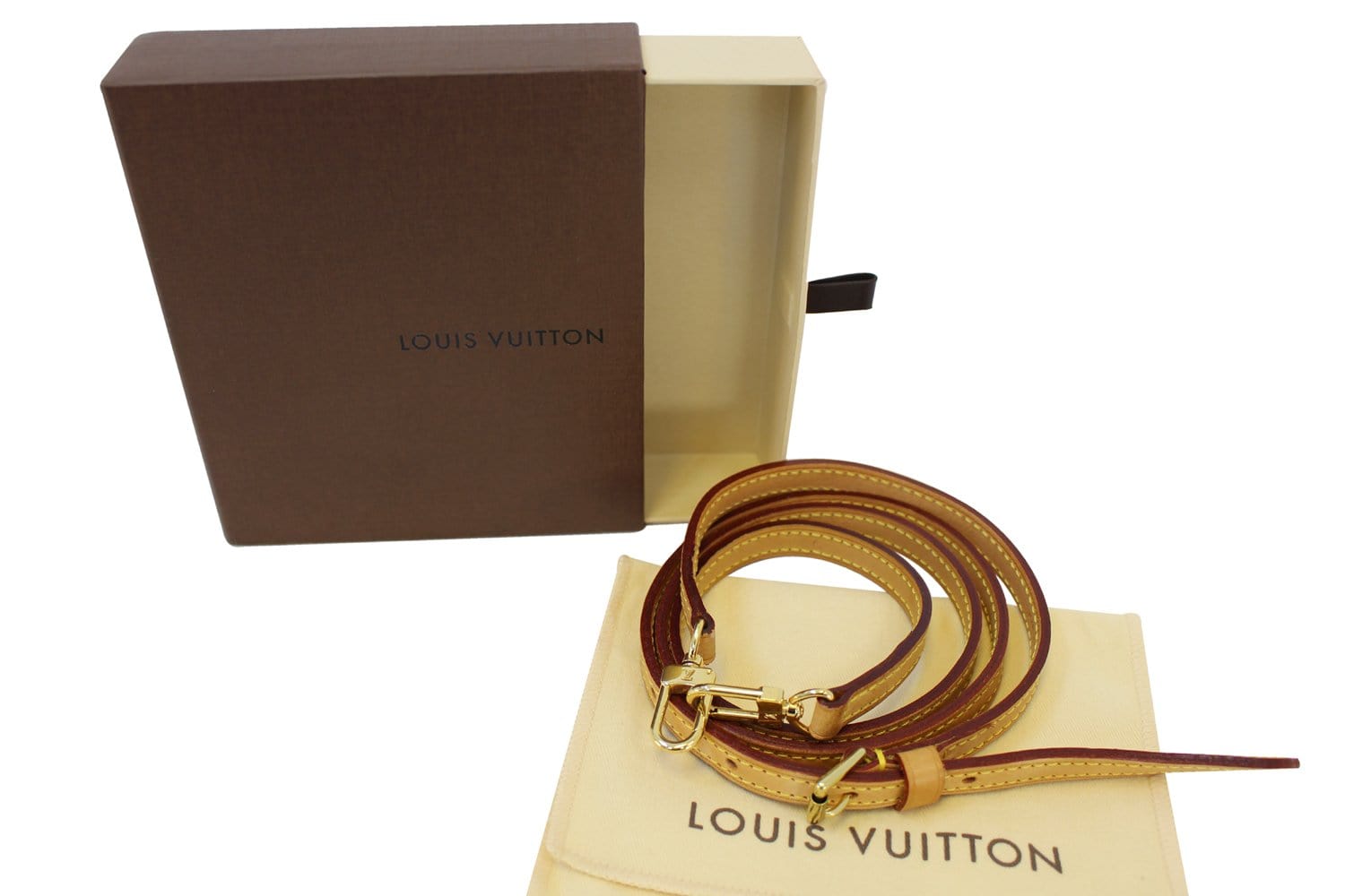 LOUIS VUITTON Leather For Eva and Similar Beige Shoulder Strap