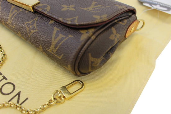 🌸Louis Vuitton Favorite PM Monogram Clutch Chain Purse Crossbody Bag  (FL4107)🌸