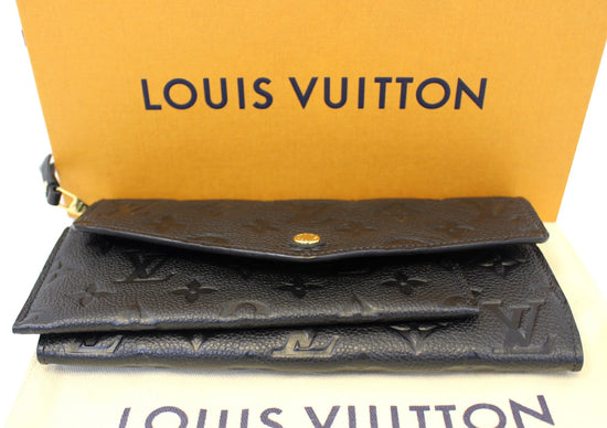 Louis Vuitton LV Monogram Empreinte Leather Cléa Wallet - Black
