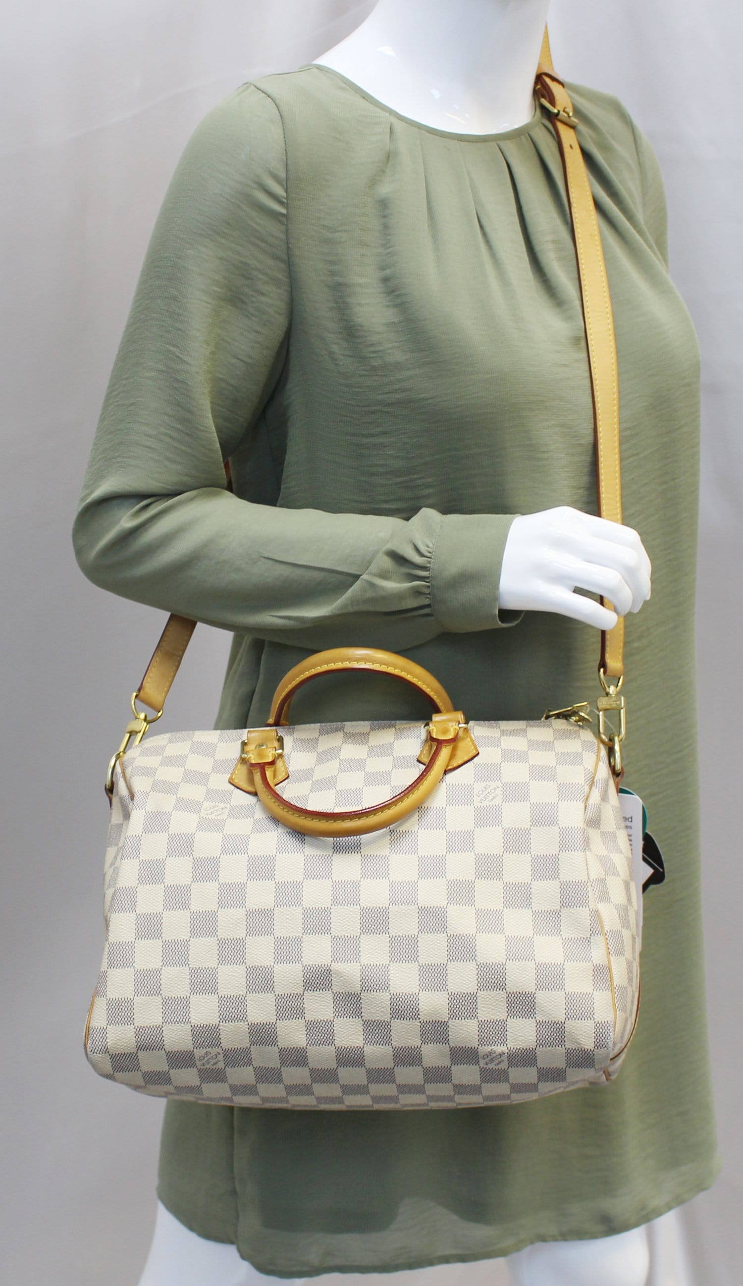 LOUIS VUITTON Damier Azur Speedy Bandouliere 30 73039