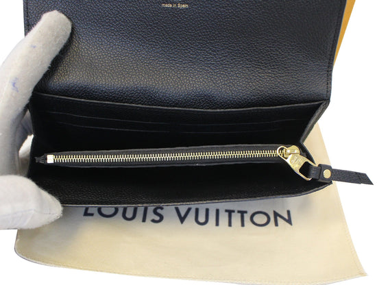 Louis Vuitton Clémence Black Leather Monogram Empreinte Wallet