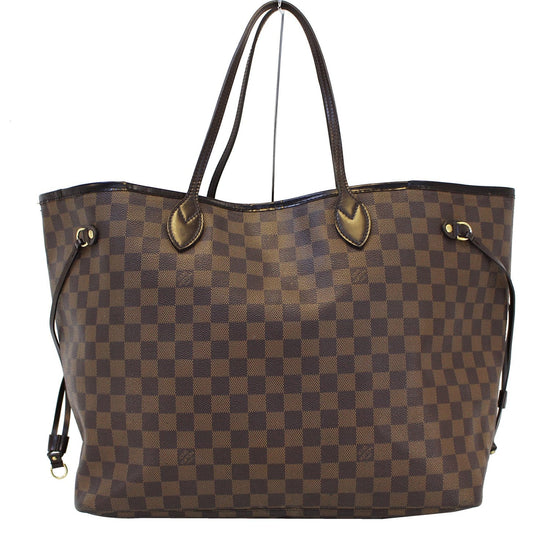 Louis Vuitton Large Damier Ebene Neverfull GM Tote Bag