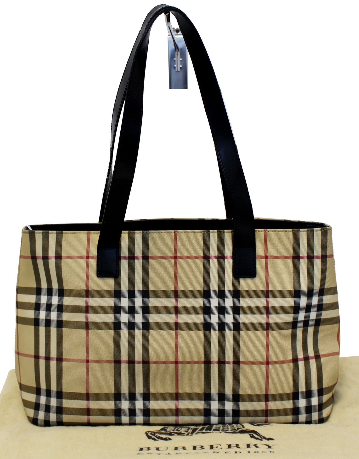 Authentic Burberry Novacheck Neverfull Type Tote Shoulder Bag In