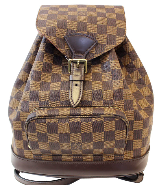 LOUIS VUITTON Damier Ebene Montsouris MM Backpack N51143 LV Auth 26498A