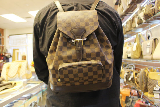 LOUIS VUITTON Damier Ebene Montsouris MM Backpack 1217040