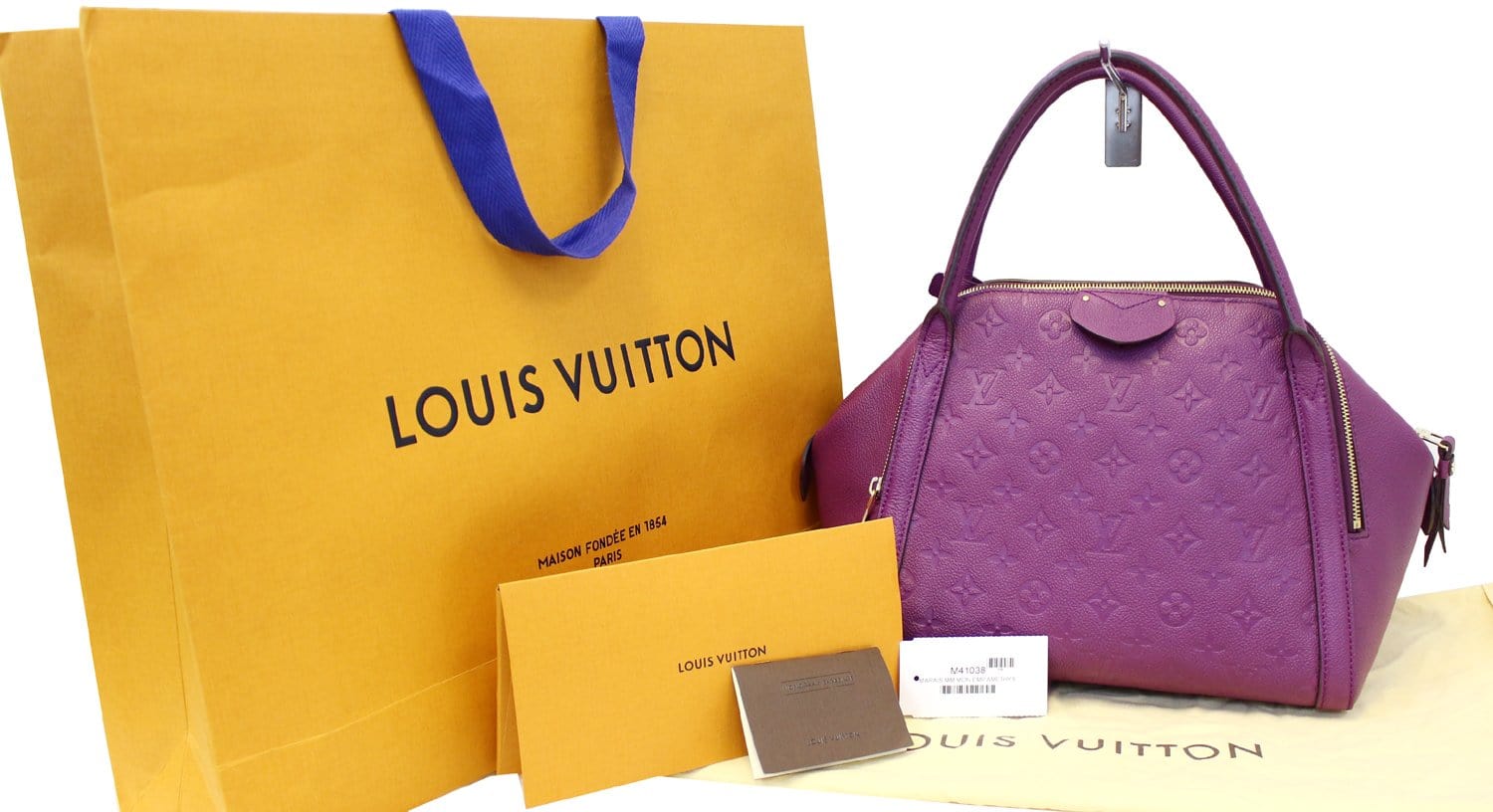 LOUIS VUITTON Marais MM• ✓💯% authentic ✓Material: monogram empreinte  ✓Condition: 8/10 ✓Inclusions: dustbag ✔️Our price: PHP 75,000, Women's  Fashion, Bags & Wallets, Shoulder Bags on Carousell