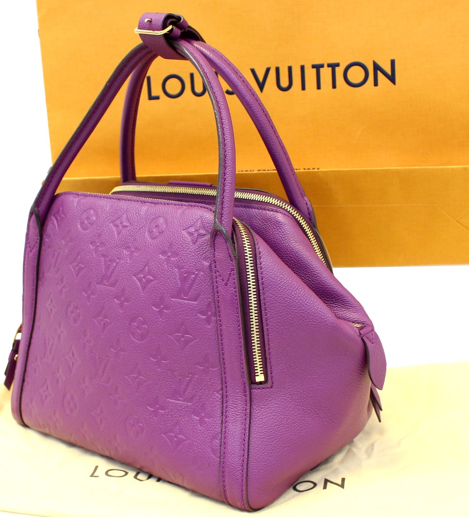 LOUIS VUITTON Marais MM Amethyste Monogram Empreinte Bag