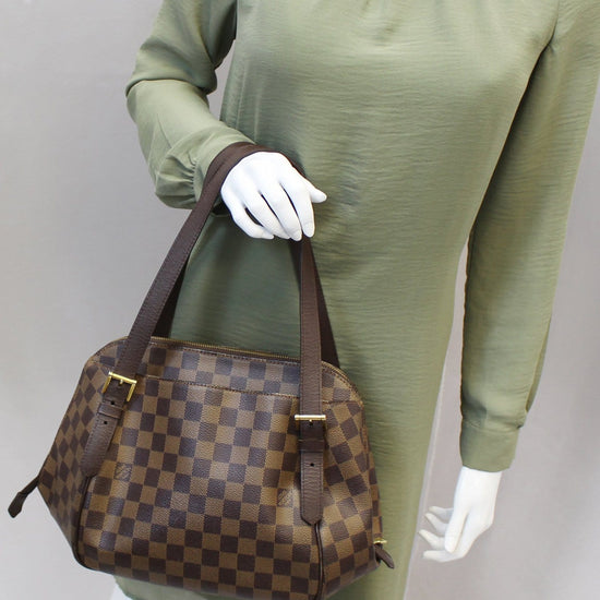 LOUIS VUITTON Toile Damier Ebene Belem MM Shoulder Handbag- Final Call