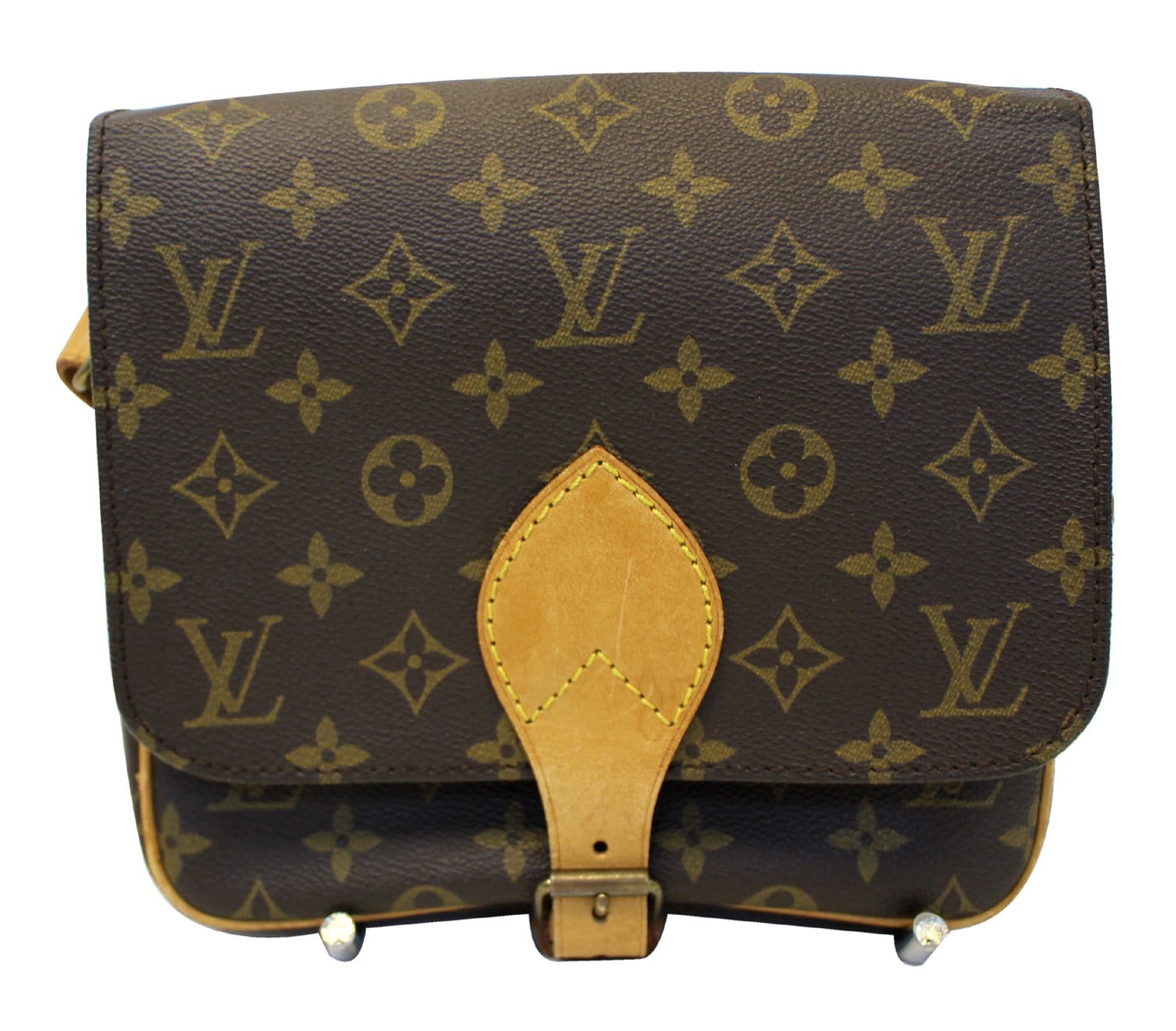 Brown Louis Vuitton Monogram Cartouchiere MM Crossbody Bag