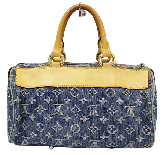 What Goes Around Comes Around Louis Vuitton Blue Denim Neo Speedy