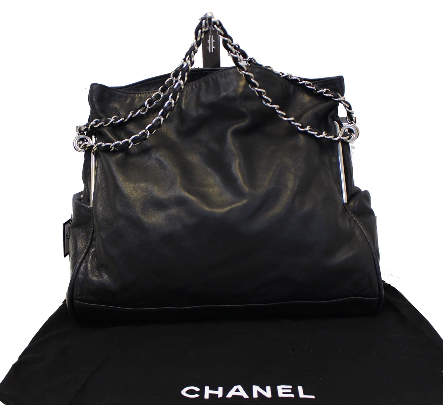 Chanel 19 Hobo Bag Black Aged Calfskin Brushed Gold Hardware