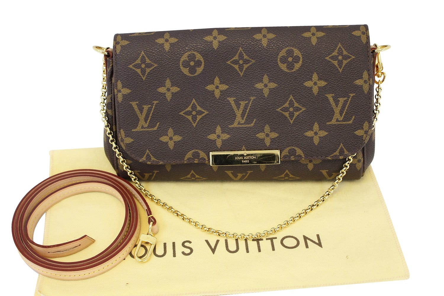 LOUIS VUITTON Monogram Canvas Favorite PM Crossbody Bag