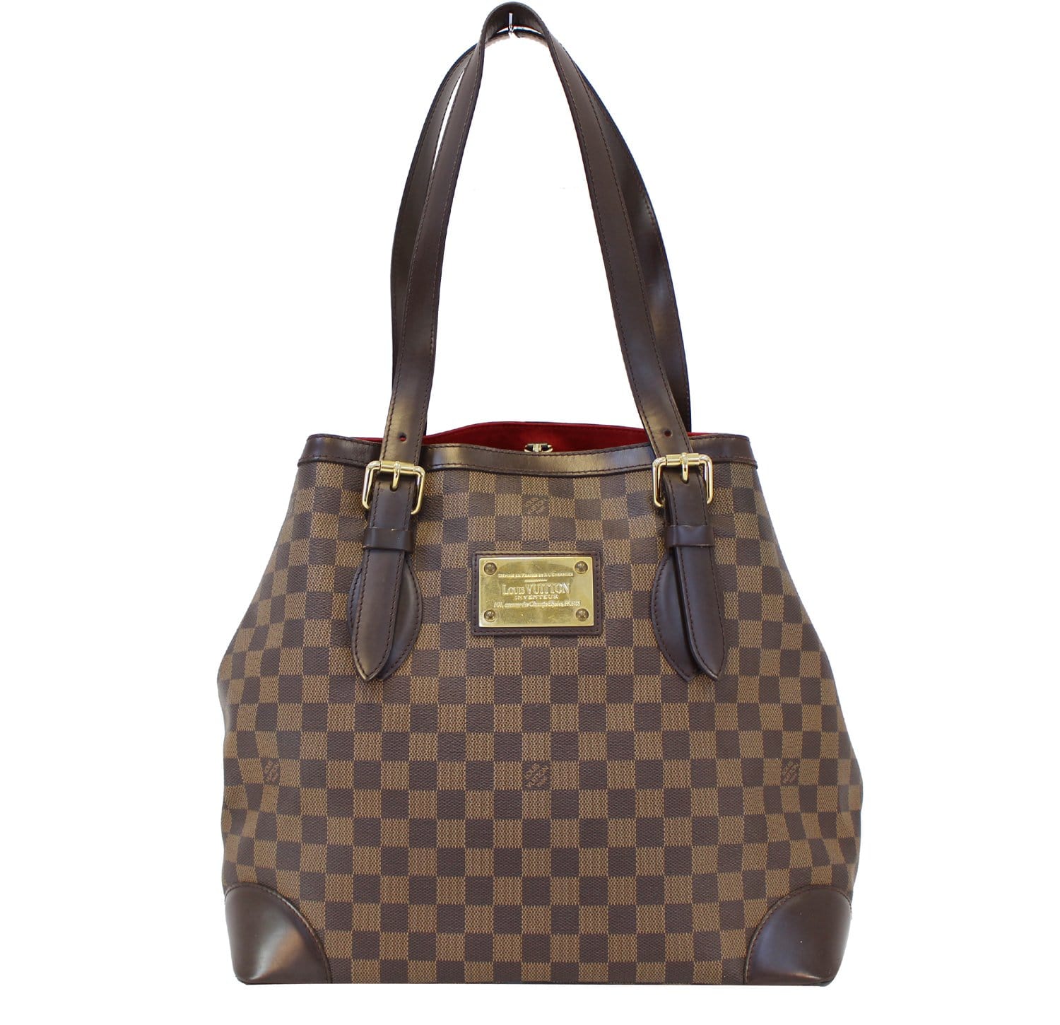 Louis Vuitton Damier Hampstead MM Tote Bag N51204 Brown