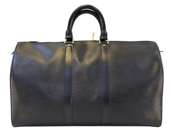 Sold at Auction: LOUIS VUITTON 'KEEPALL' 45 BLACK EPI LEATHER BAG