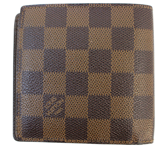 Authentic LOUIS VUITTON Damier Ebene Marco Bifold Leather Wallet #19226