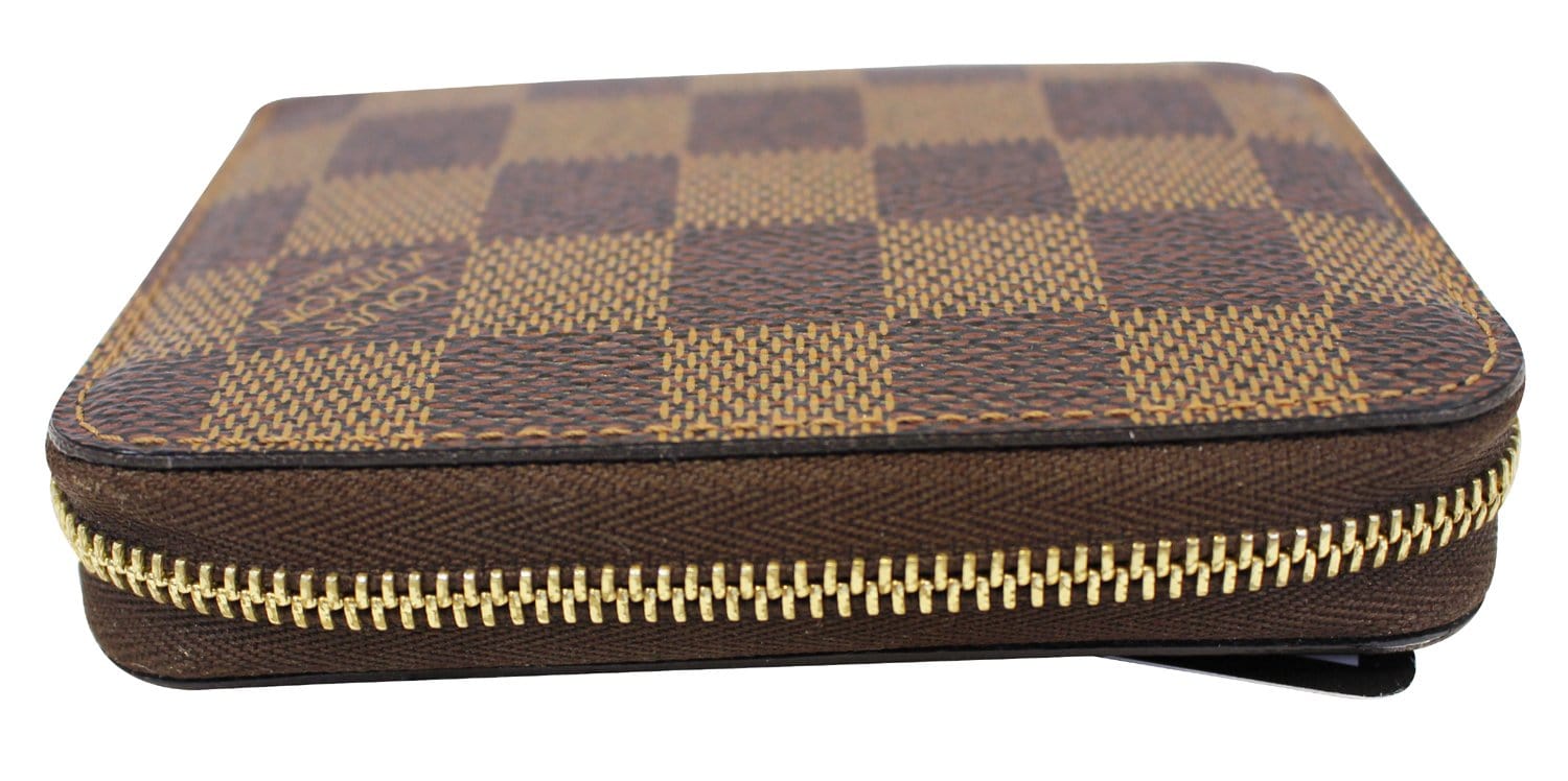 LOUIS VUITTON Damier Ebene Zippy Coin Purse Brown