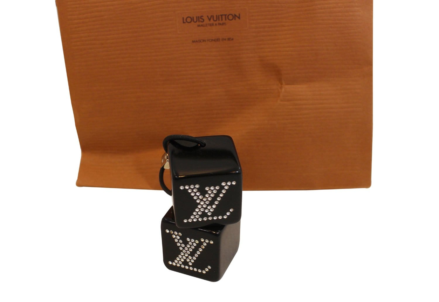 Louis Vuitton Black Hair Cubes With Lv Logo