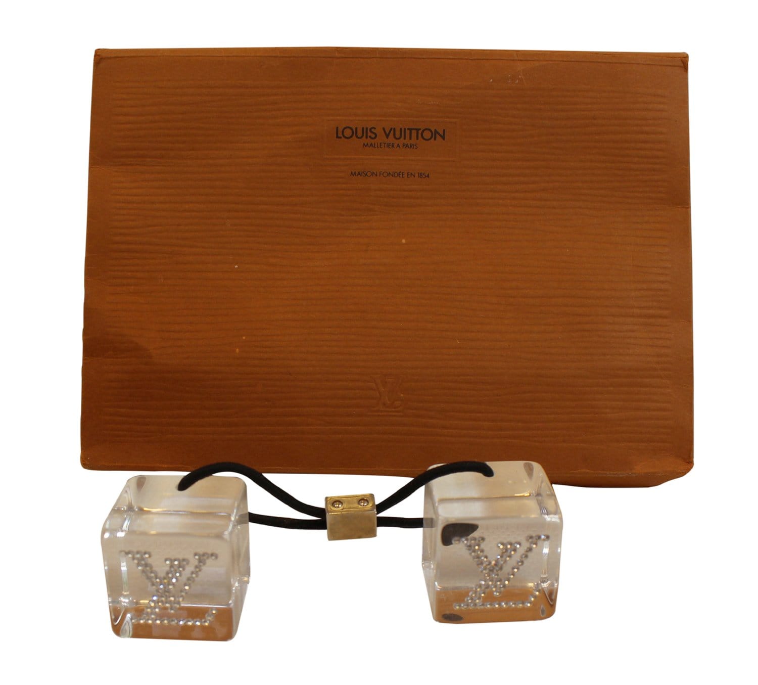 LOUIS VUITTON Translucent Hair Cubes with LV Logo