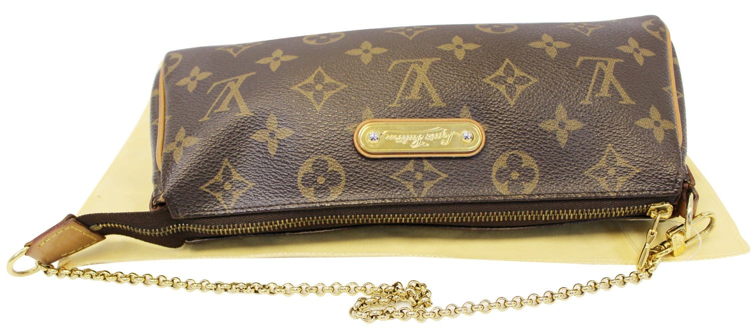 LOUIS VUITTON Monogram Pochette Eva Clutch Crossbody Bag