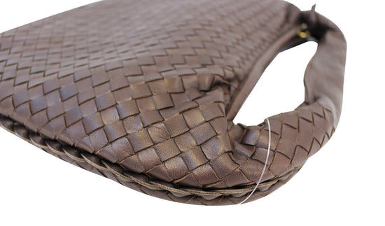 BOTTEGA VENETA Espresso Intrecciato Nappa Medium Veneta Hobo Bag - Sal