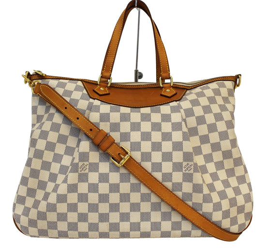 Louis Vuitton Siracusa GM Damier Azur Shoulder Handbag